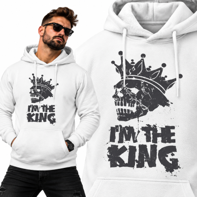 BLUZA ŚMIESZNA Z KAPTUREM IM THE KING